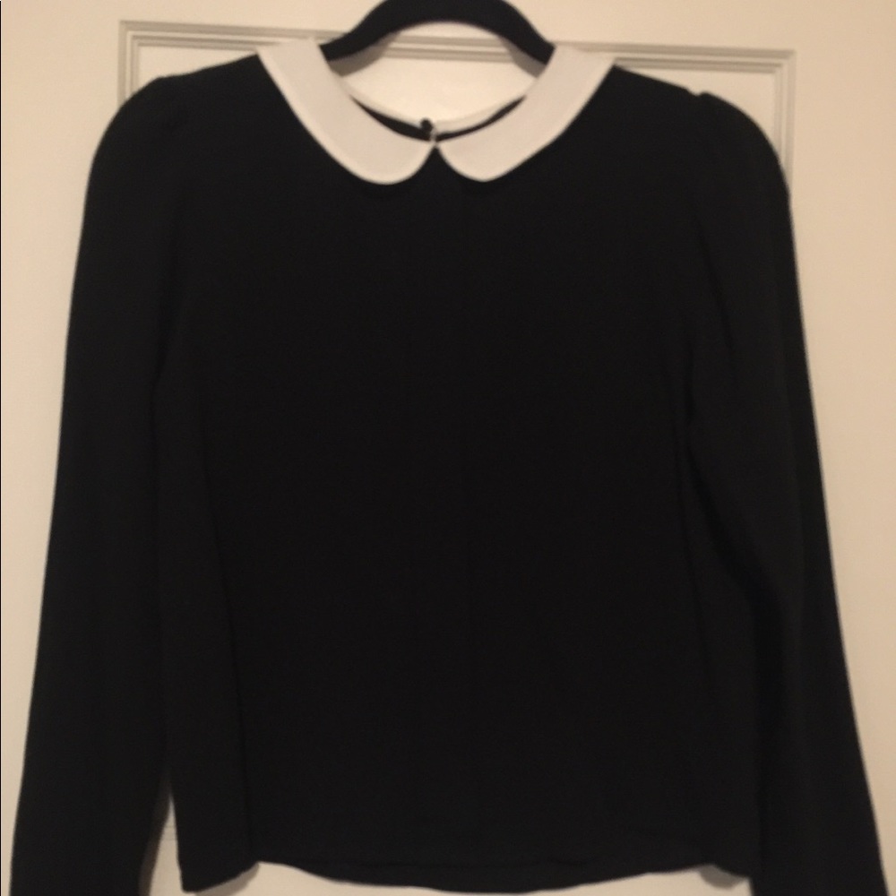 Zara woman black and white blouse